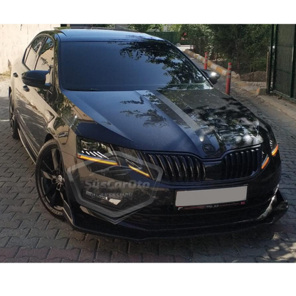 Skoda Octavia 2013-2020 Tapa de Espejo Retrovisor Batman Murciélago Negro Piano Plástico ABS