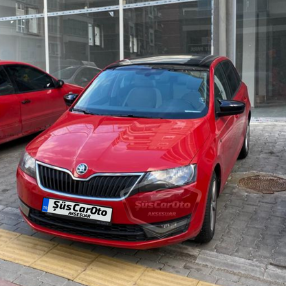 Cubierta de espejo Batman Bat compatible con Skoda Rapid 2015-2017 con intermitente, plástico ABS negro piano