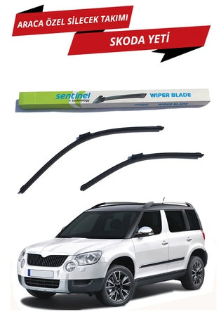 Juego de limpiaparabrisas delanteros de plátano específicos para vehículos Sentinel posteriores a 2009 Skoda Yeti, derecho e izquierdo