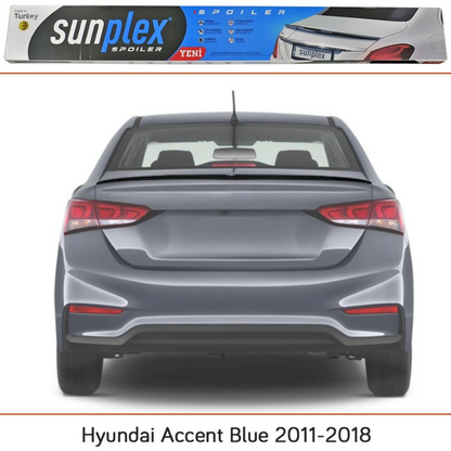 Sunplex Hyundai Accent Blue Alerón trasero Negro Piano 2011-2018