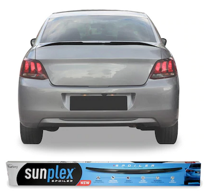 SUNPLEX Alerón Maletero Peugeot 301, Tira Maletero Negro Piano