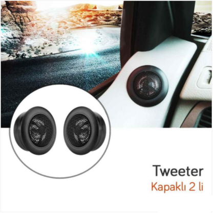 ŞüsCarOto TS-T120 Tweeter de Coche con Tapa Pequeño Altavoz 800W Juego de 2