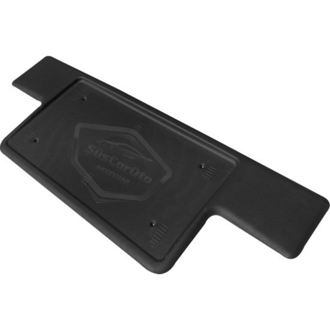 Placa de matrícula cuadrada de plástico tipo T, soporte para matrícula de parachoques delantero, flexible, negro, 1 unidad.