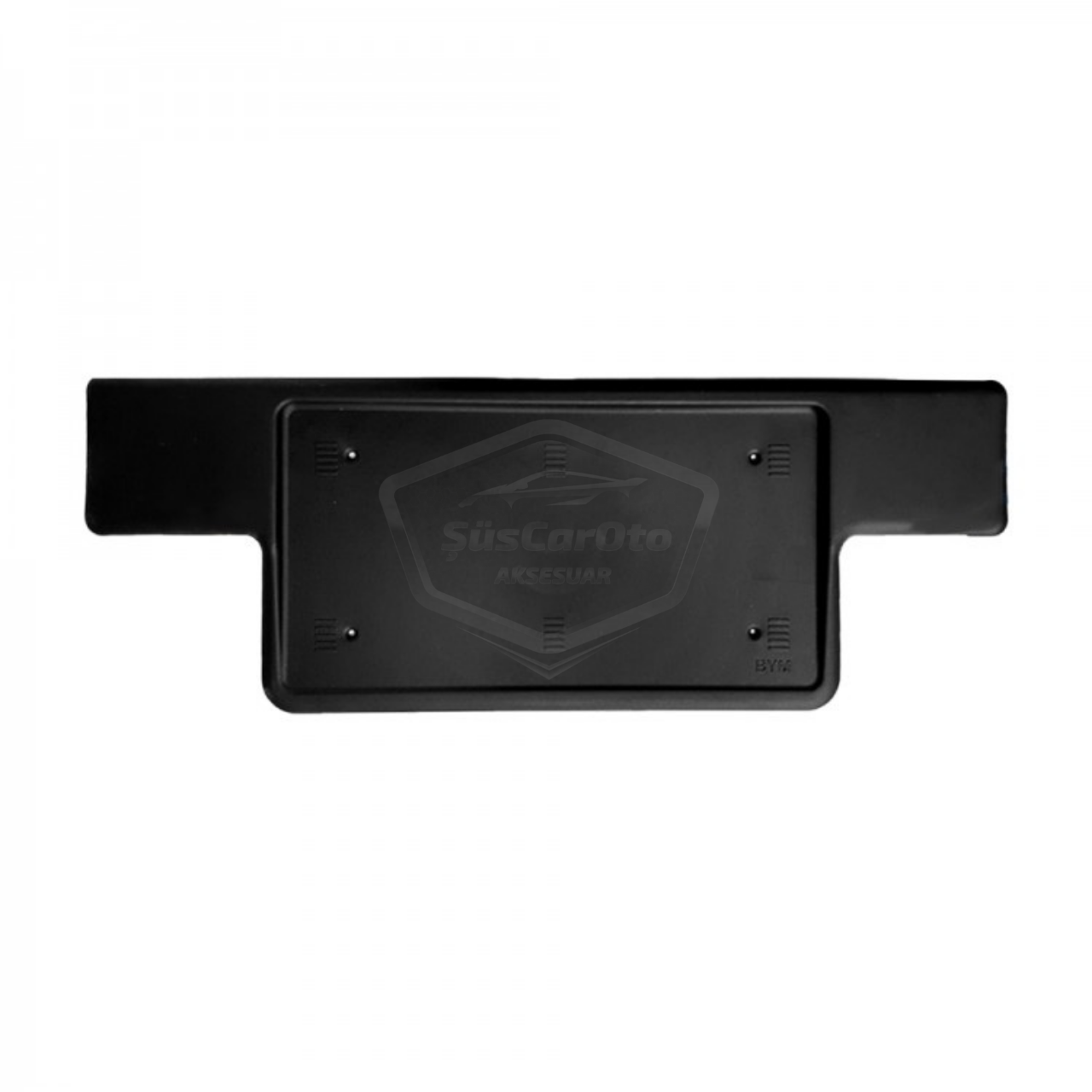 Placa de matrícula cuadrada de plástico tipo T, soporte para matrícula de parachoques delantero, flexible, negro, 1 unidad.
