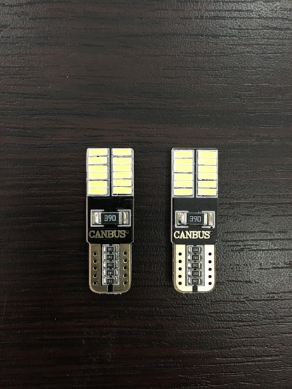 Bombilla LED T10 sin casquillo 24 ledes luz de posición blanca 12V Cob Led SMD Canbus