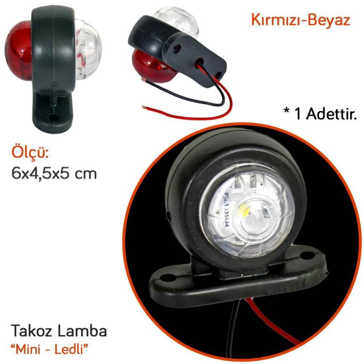 Minilámpara LED de cuña para camión, remolque, chasis 12V-24V