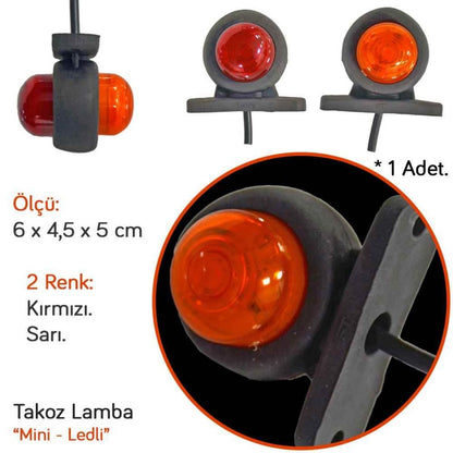 Minilámpara LED de cuña para camión, remolque, chasis 12V-24V