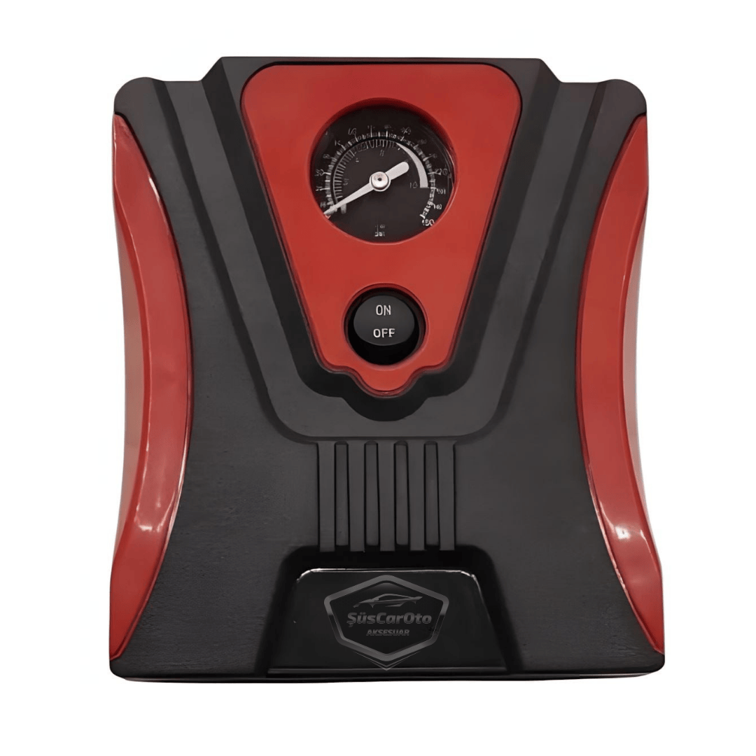 Taşınabilir Oto Hava Kompresörü Araç Hava Pompası 12V Mini Lastik Bot Şişirme Çakmaklık Girişli Basınç Göstergeli 150 PSİ 60W