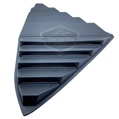 Rejilla de ventilación de ventana de mariposa Tofaş Şahin Doğan Kartal, visera de ventana de mariposa, juego de ventilación derecha e izquierda, negro mate, 2 piezas