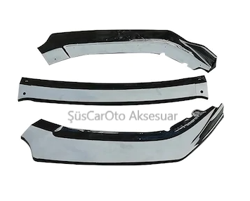 Toyota Auris Flexible 3 Piezas ABS Labio Negro Piano con Aletas