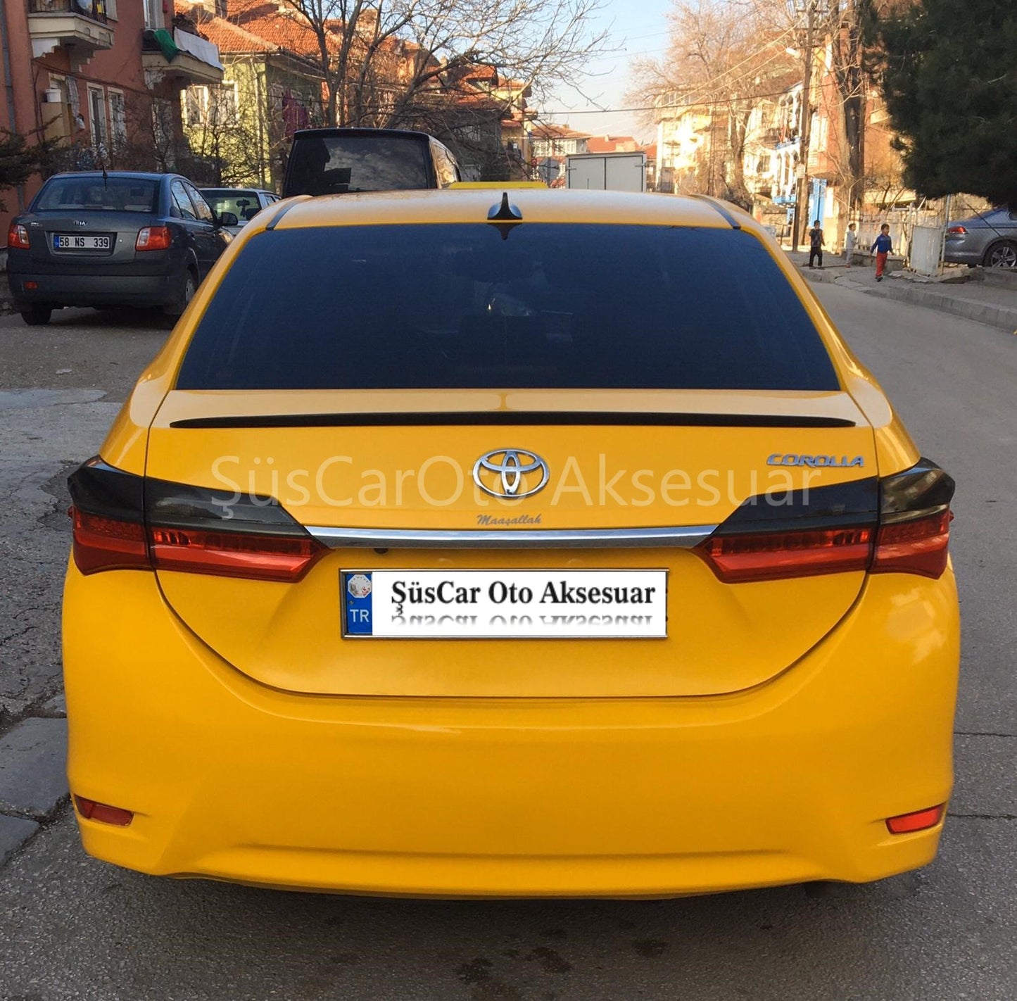 Spoiler de maletero piano black para Toyota Corolla 2013-2018 Sedán