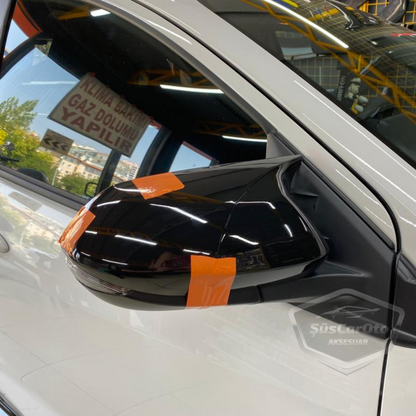 Toyota Corolla 2018 y posterior E210 Batman Cubierta de Espejo Retrovisor Murciélago Negro Piano Plástico ABS