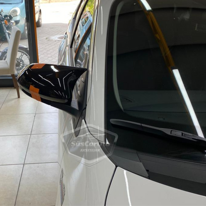 Toyota Corolla 2018 y posterior E210 Batman Cubierta de Espejo Retrovisor Murciélago Negro Piano Plástico ABS