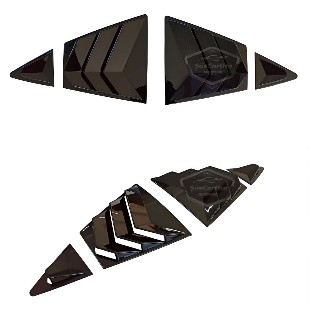 Toyota Corolla 2018 en adelante E210 Compatible Rejilla de ventanilla deflectora Visor de ventanilla deflectora Importado Ventilación Izquierda Derecha Juego Negro Brillante 1.ª Calidad