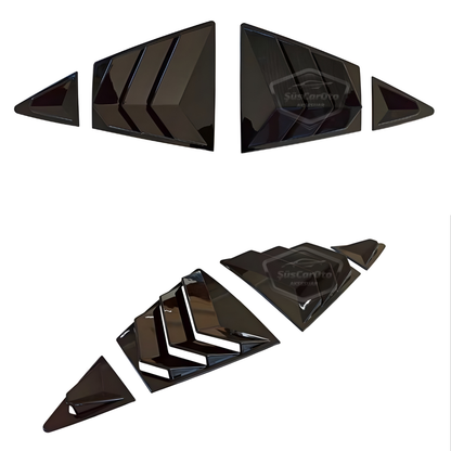 Toyota Corolla 2018 en adelante E210 Compatible Rejilla de ventanilla deflectora Visor de ventanilla deflectora Importado Ventilación Izquierda Derecha Juego Negro Brillante 1.ª Calidad