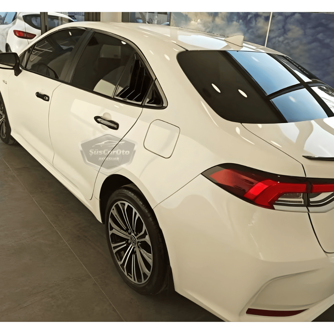 Toyota Corolla 2018 en adelante E210 Compatible Rejilla de ventanilla deflectora Visor de ventanilla deflectora Importado Ventilación Izquierda Derecha Juego Negro Brillante 1.ª Calidad