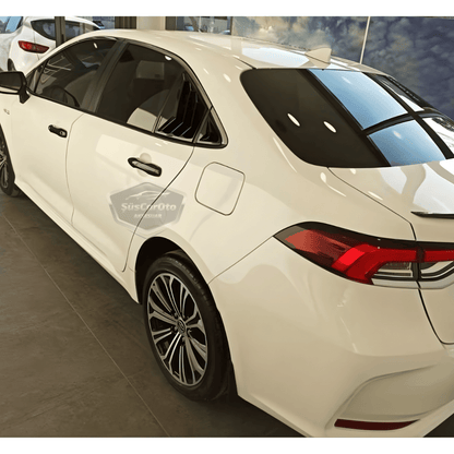 Toyota Corolla 2018 en adelante E210 Compatible Rejilla de ventanilla deflectora Visor de ventanilla deflectora Importado Ventilación Izquierda Derecha Juego Negro Brillante 1.ª Calidad