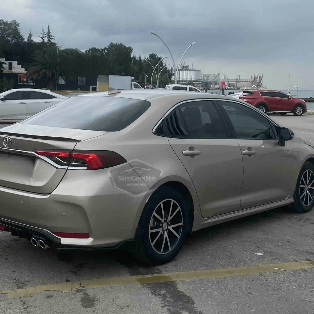 Toyota Corolla 2018 en adelante E210 Compatible Rejilla de ventanilla deflectora Visor de ventanilla deflectora Importado Ventilación Izquierda Derecha Juego Negro Brillante 1.ª Calidad
