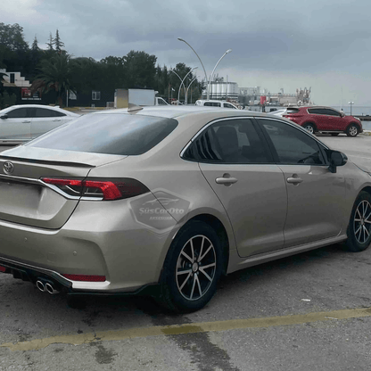 Toyota Corolla 2018 en adelante E210 Compatible Rejilla de ventanilla deflectora Visor de ventanilla deflectora Importado Ventilación Izquierda Derecha Juego Negro Brillante 1.ª Calidad