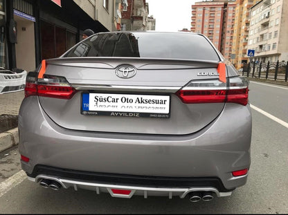 Difusor de escape de 4 salidas con aspecto de Toyota Corolla, extensor de parachoques trasero