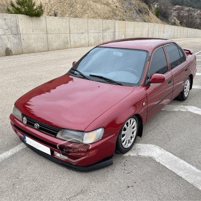 Toyota Corolla AE101 Legend Body 1991-1998 Lip Delantero Universal Flexible V2 Laguna de 2 Piezas Compatible con Borde Frontal Inferior del Parachoques Nieve Guardabarros Adicional