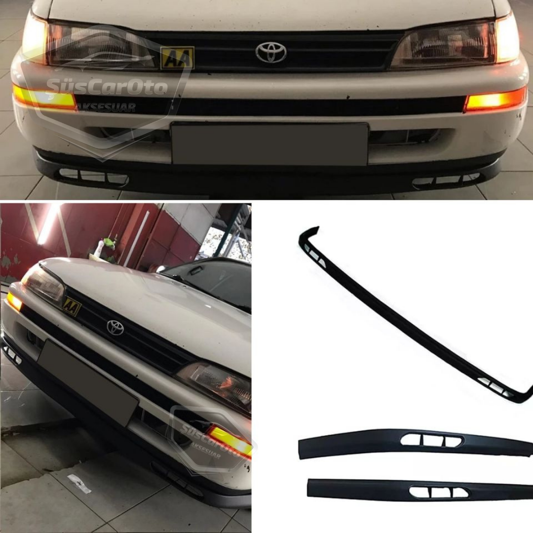 Toyota Corolla AE101 Chasis Leyenda 1991-1998 Lip Universal Flexible Delantero Laguna 2 Piezas Separador Spoiler Paragolpes Delantero