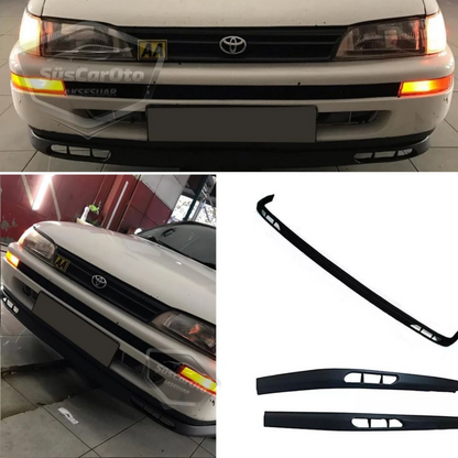 Toyota Corolla AE101 Chasis Leyenda 1991-1998 Lip Universal Flexible Delantero Laguna 2 Piezas Separador Spoiler Paragolpes Delantero