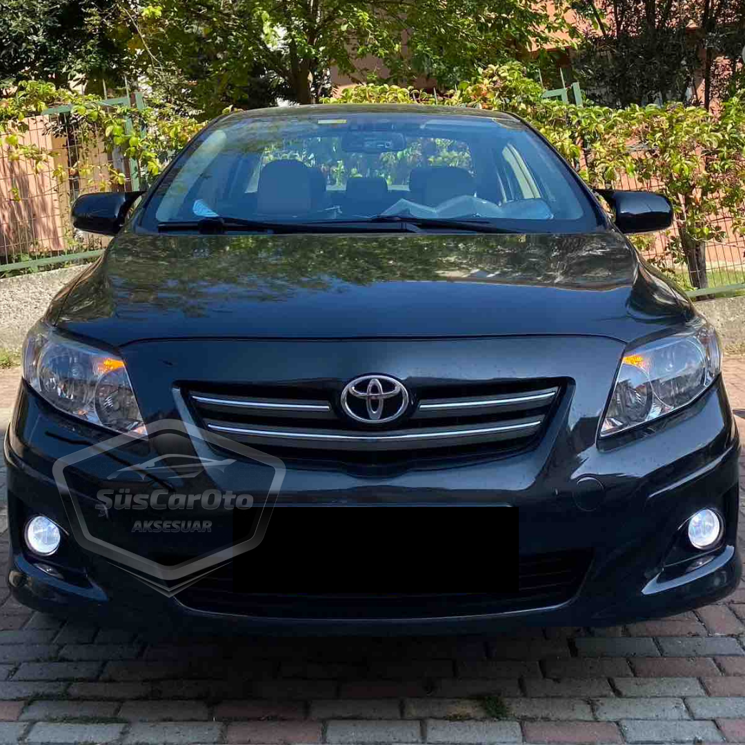 Toyota Corolla E140 2008-2010 Tapa de espejo retrovisor tipo Batman Bat, sin señales, compatible con Piano Black Plástico ABS