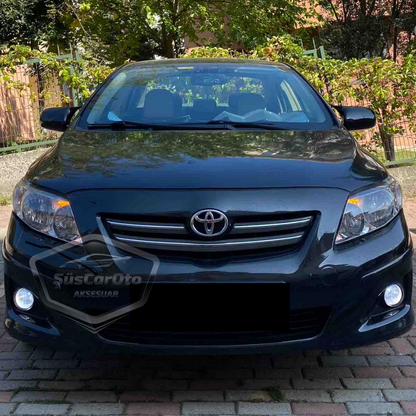 Toyota Corolla E140 2008-2010 Tapa de espejo retrovisor tipo Batman Bat, sin señales, compatible con Piano Black Plástico ABS