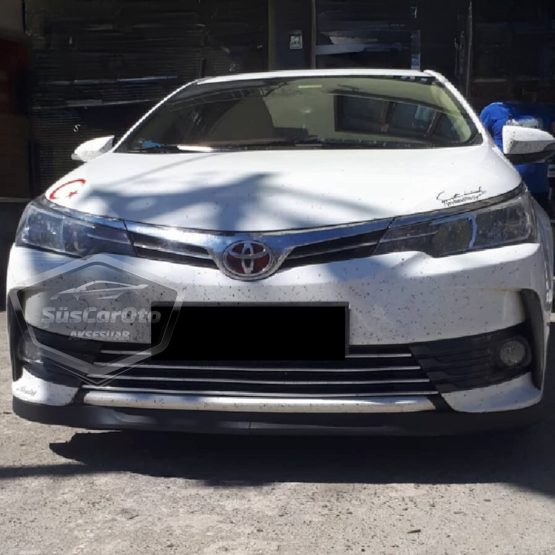 Toyota Corolla E170 2013-2018 Compatible Universal Astra H Labio Flexible Labio Delantero 2 Piezas Bajo Parachoques Spoiler Delantero