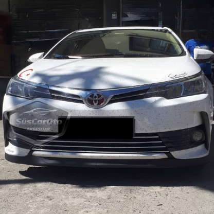 Toyota Corolla E170 2013-2018 Compatible Universal Astra H Labio Flexible Labio Delantero 2 Piezas Bajo Parachoques Spoiler Delantero