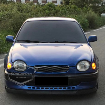 Toyota Corolla Terra 1999-2002 compatible universal Astra H lip, labio delantero flexible, 2 piezas, alerón inferior de parachoques, spoiler delantero.