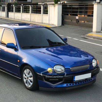 Toyota Corolla Terra 1999-2002 compatible universal Astra H lip, labio delantero flexible, 2 piezas, alerón inferior de parachoques, spoiler delantero.
