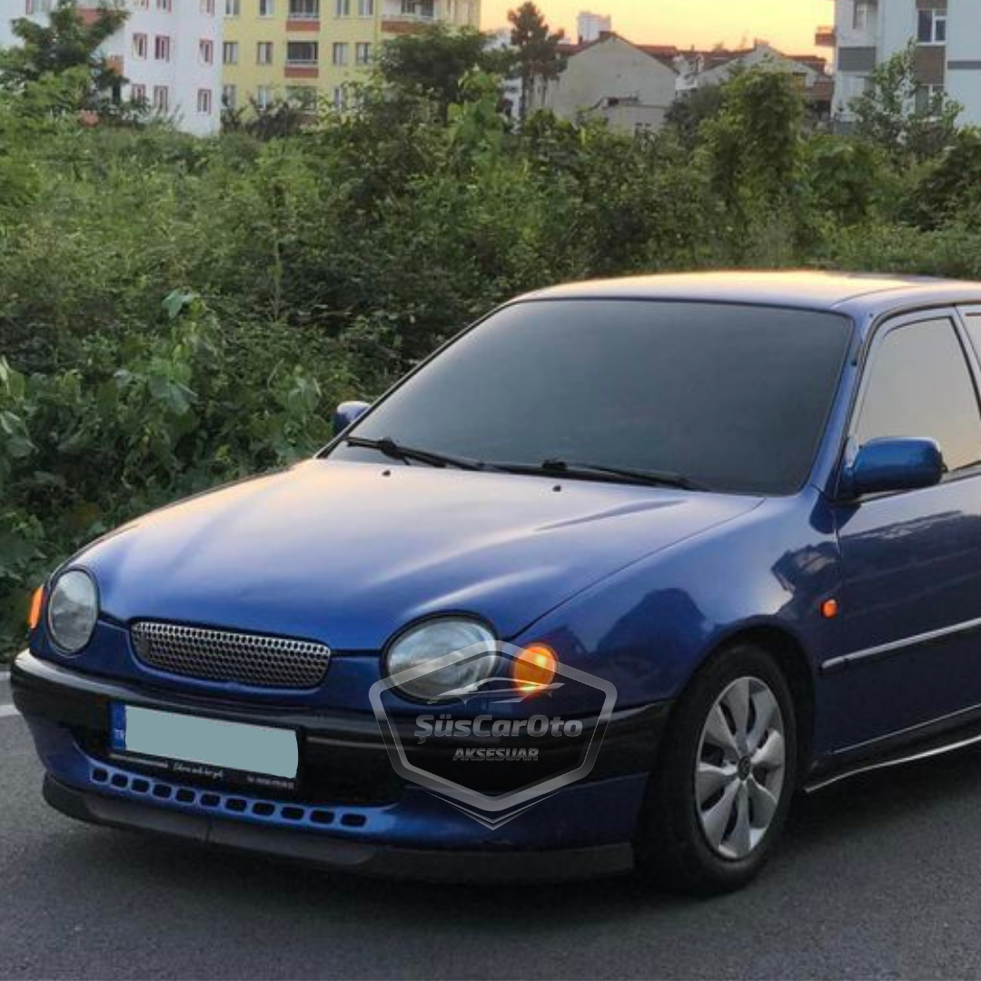 Toyota Corolla Terra 1999-2002 compatible universal Astra H lip, labio delantero flexible, 2 piezas, alerón inferior de parachoques, spoiler delantero.