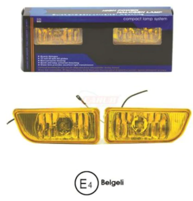 Carub Luces Antiniebla Tipo Toyota Caja Clásica 12V Amarillas 2 Unidades (Certificado Emark)