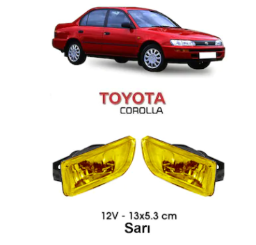 Carub Luces Antiniebla Tipo Toyota Caja Clásica 12V Amarillas 2 Unidades (Certificado Emark)