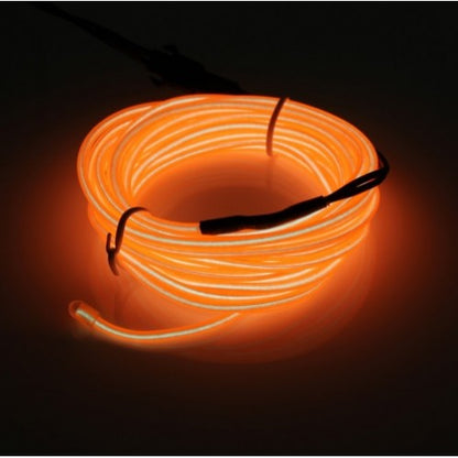 LED naranja neón para salpicadero de coche, 2 metros
