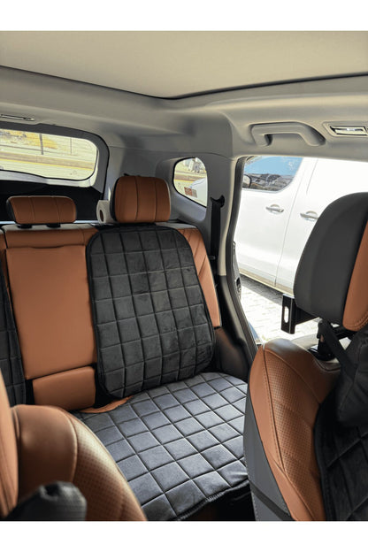 Conjunto de cojín ortopédico para coche con bolsillos y funda – Totalmente compatible, color antracita, diseño cómodo