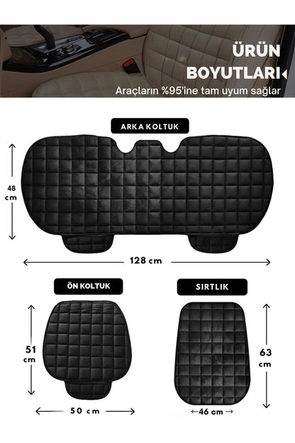Juego de Cojín y Funda de Asiento de Coche Ortopédico con Bolsillos – Ajuste Perfecto, Color Negro, Diseño Cómodo