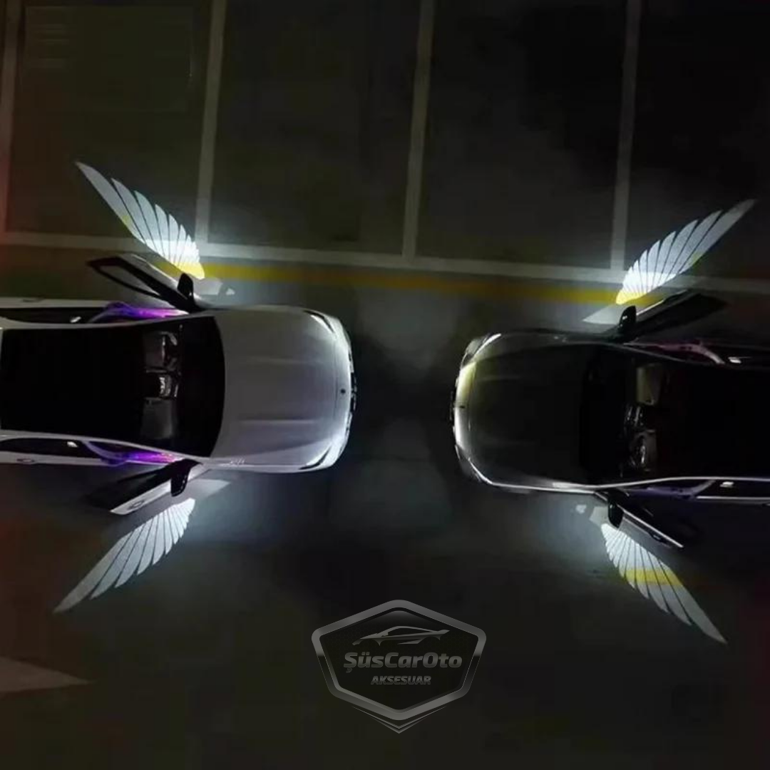 Luz de día LED universal para coche, espejo de coche, Angel LED, alas de ángel para coche, blanco, 12 voltios