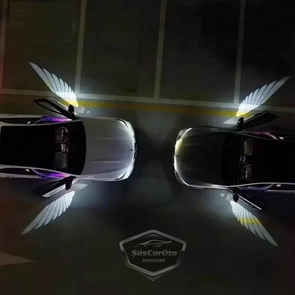 Luz de día LED universal para coche, espejo de coche, Angel LED, alas de ángel para coche, blanco, 12 voltios