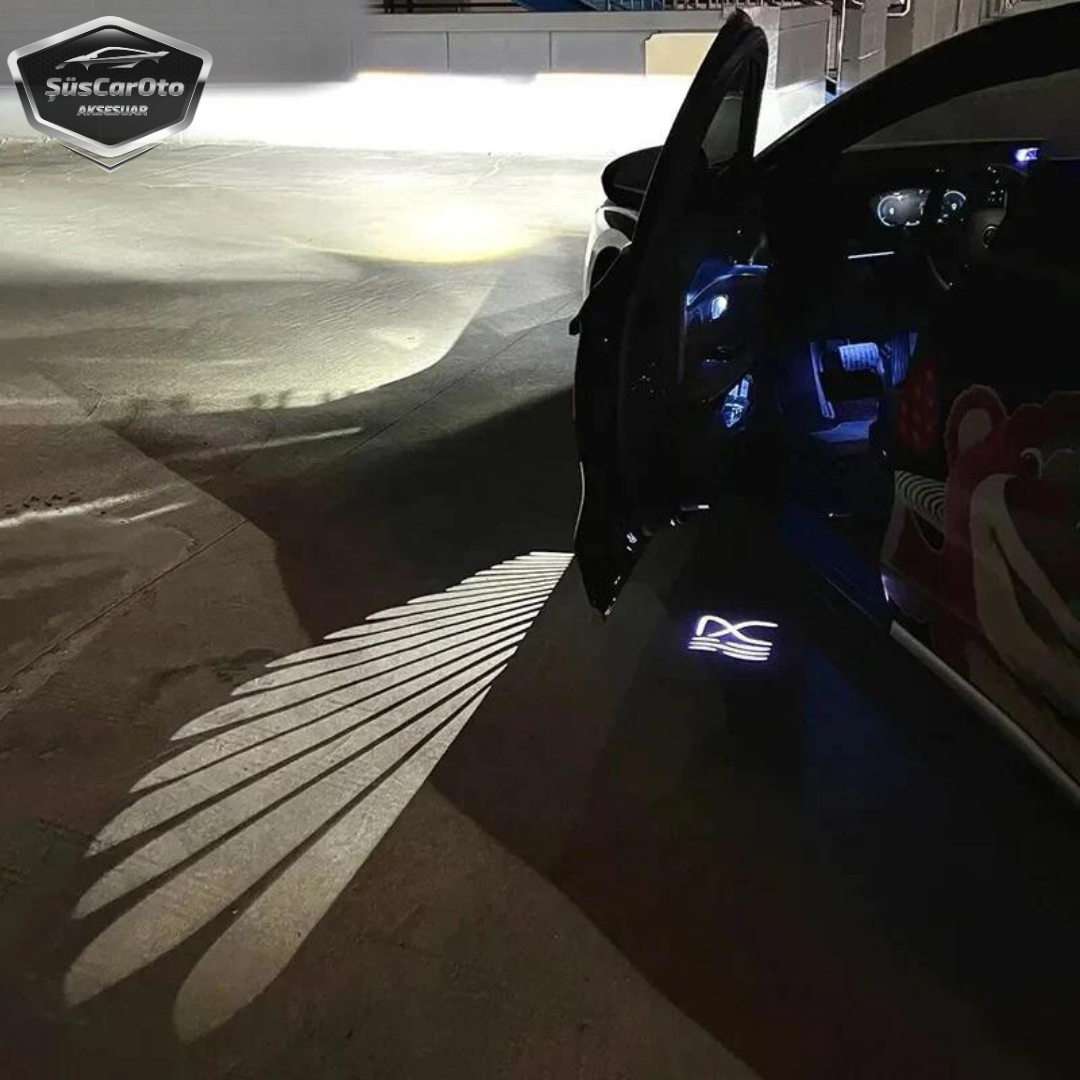 Luz de día LED universal para coche, espejo de coche, Angel LED, alas de ángel para coche, blanco, 12 voltios