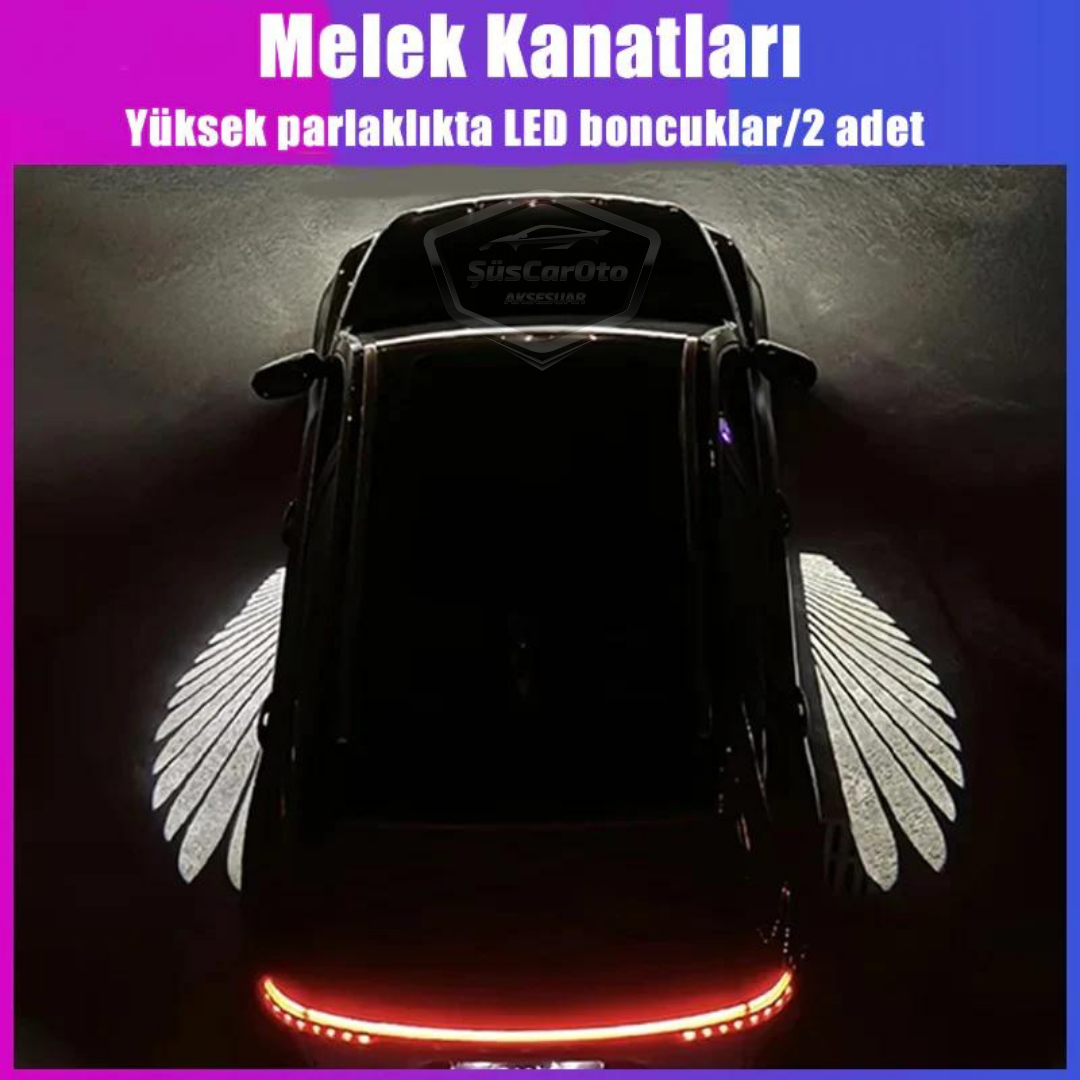 Luz de día LED universal para coche, espejo de coche, Angel LED, alas de ángel para coche, blanco, 12 voltios
