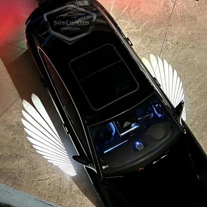 Luz de día LED universal para coche, espejo de coche, Angel LED, alas de ángel para coche, blanco, 12 voltios