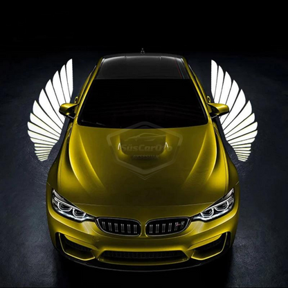 Luz de día LED universal para coche, espejo de coche, Angel LED, alas de ángel para coche, blanco, 12 voltios