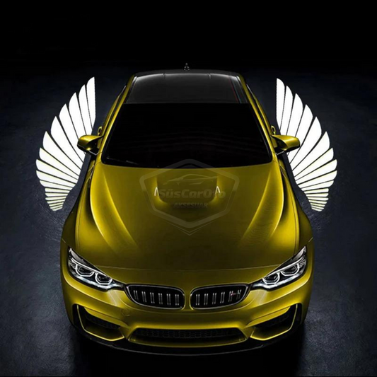 Luz de día LED universal para coche, espejo de coche, Angel LED, alas de ángel para coche, blanco, 12 voltios