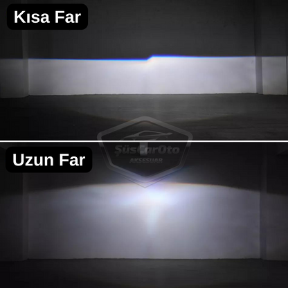 Universal 2.5'' Bi-xenon Faro Lente Proyector Corta y Larga Bixenon Lente Transparente Serie Profesional 2 Piezas Plata