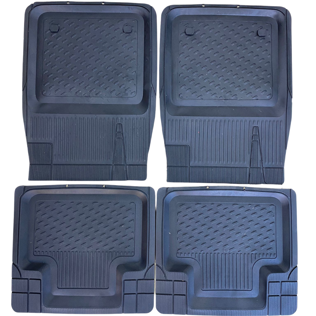 Alfombrillas 3D para piscina, universales, 5 piezas, compatibles con todos los vehículos, recortables, negras