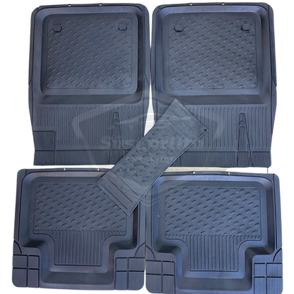 Alfombrillas 3D para piscina, universales, 5 piezas, compatibles con todos los vehículos, recortables, negras