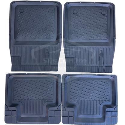 Alfombrillas 3D para piscina, universales, 5 piezas, compatibles con todos los vehículos, recortables, negras